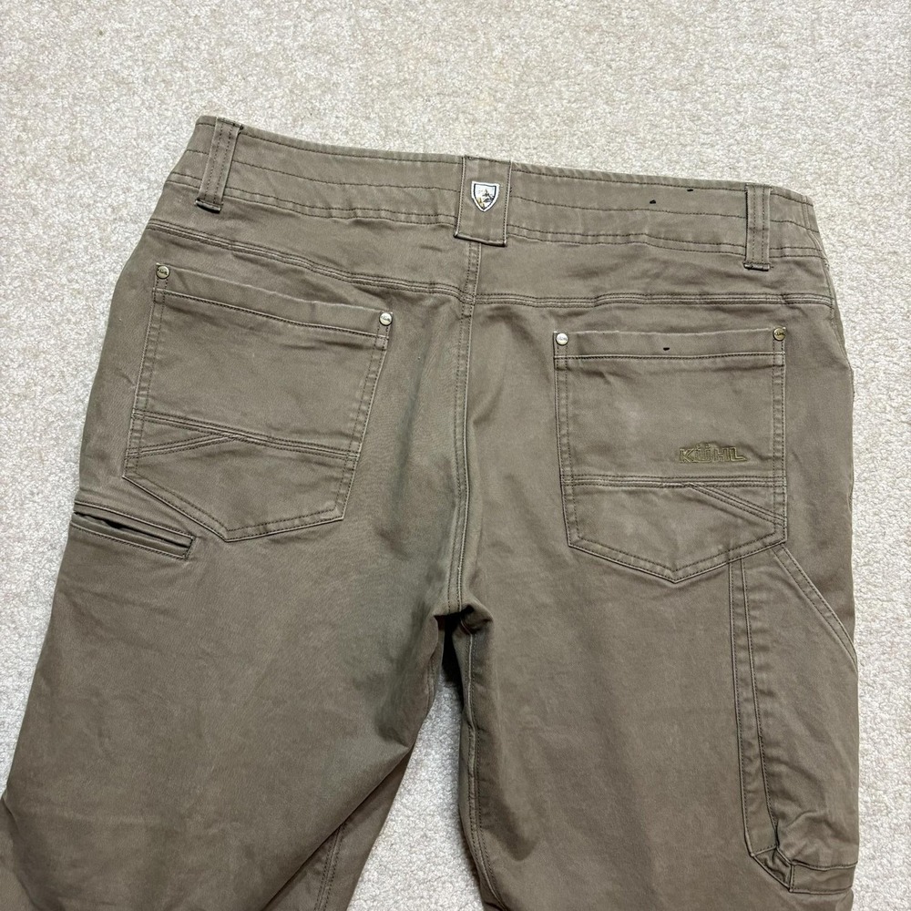 Kuhl Rebel Pants Mens 36x30 Brown Stretch Denim Cargo Outdoor Hiking Workwear